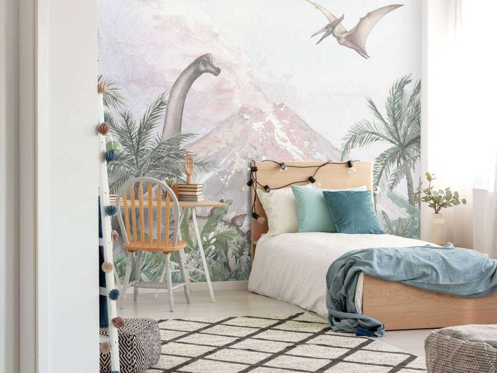 Dino's near a volcano