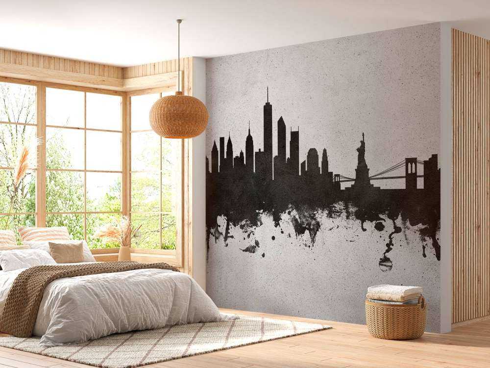 Watercolor skyline, New York