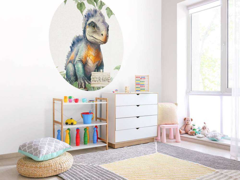 Baby ankylosaurus in the jungle