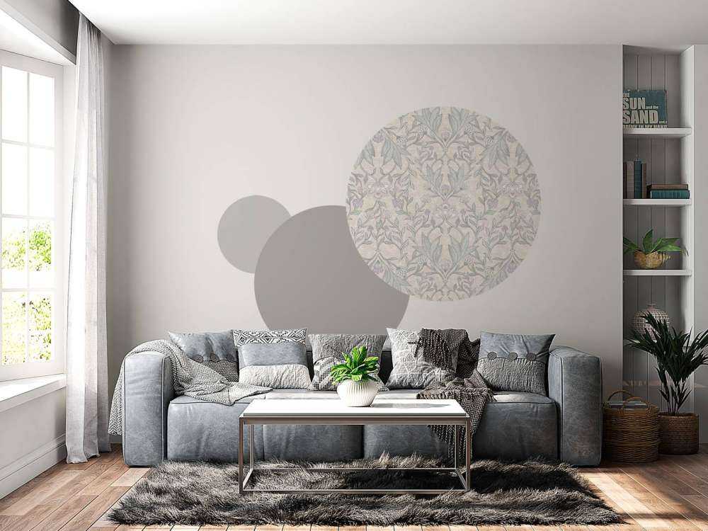 Morris florals damask - neutral beige