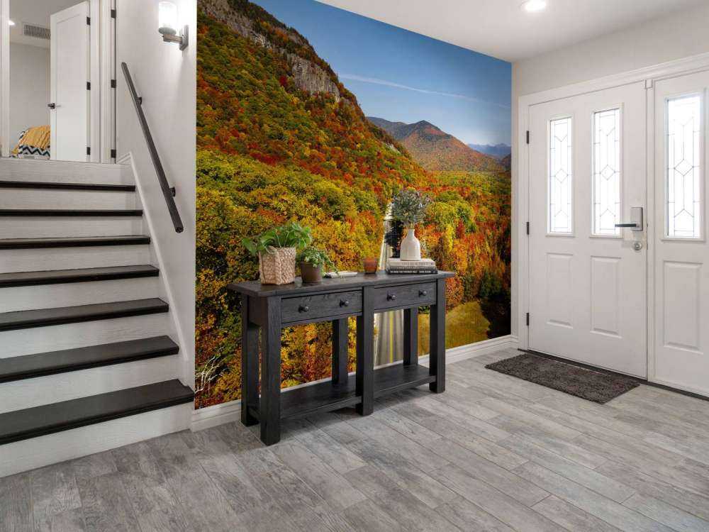 Road through the autumn landscape