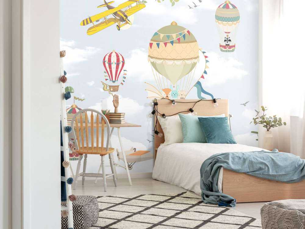 Animals in hot air balloons