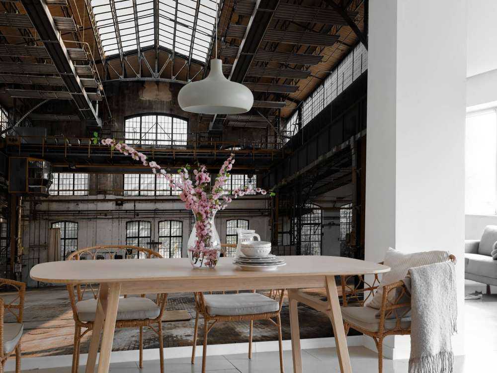 Abandoned industrial hall