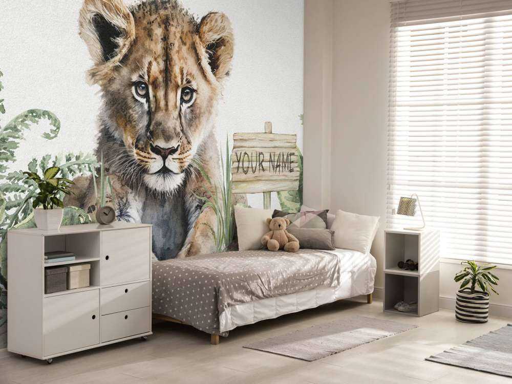 Young lion in the jungle