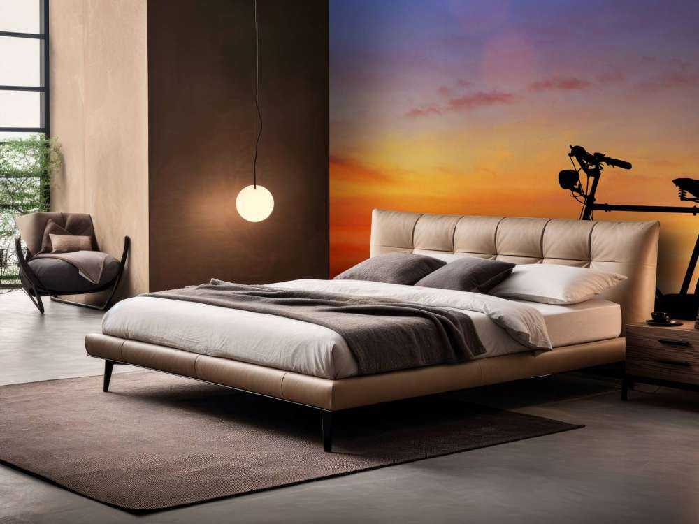 Vintage bike at sunset