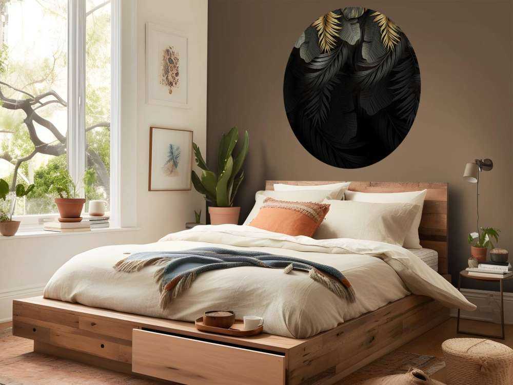 Leaves on dark background