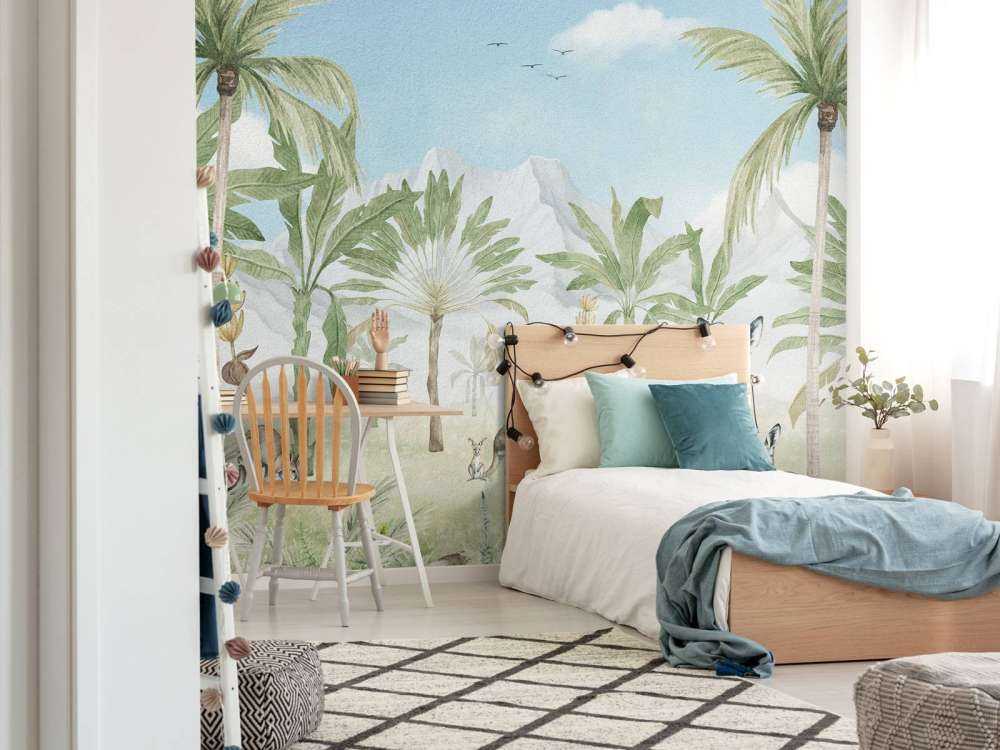 Kangaroo landscape in colour