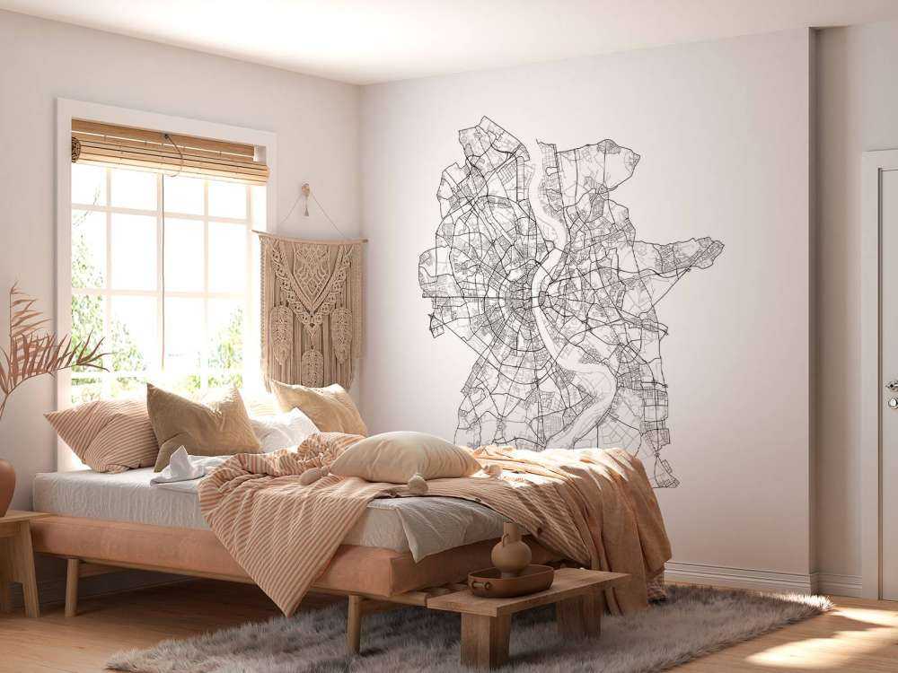 Map of Cologne, white