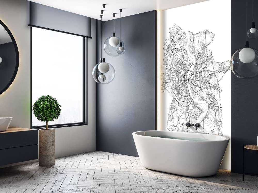 Map of Cologne, white