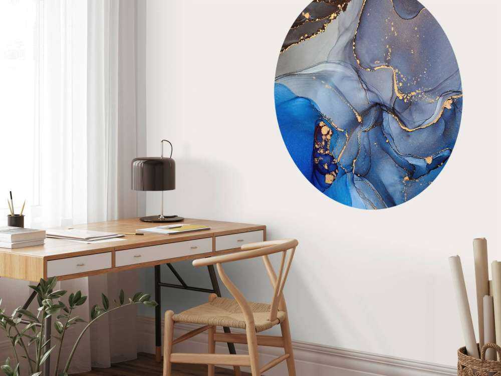 Abstract blauw en paars