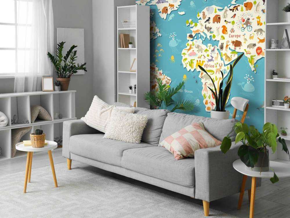 Illustratie wereldkaart