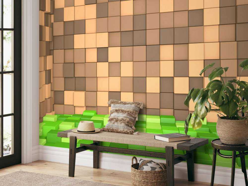 3D Minecraft landscape