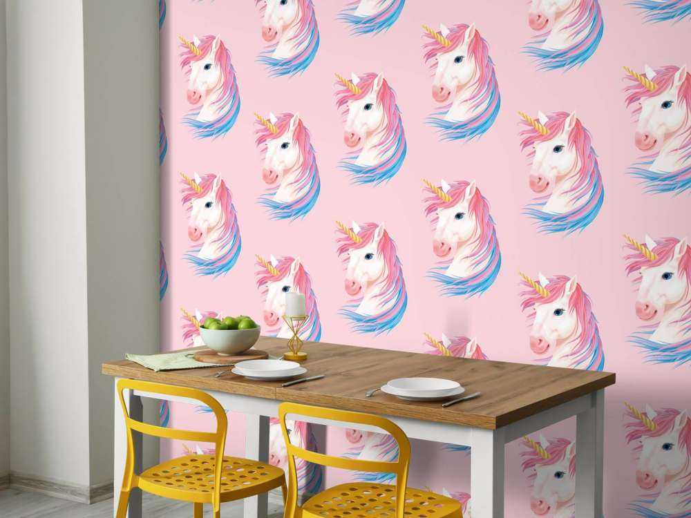 White unicorn with golden horn