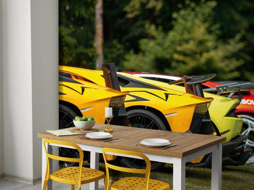 Supercar collection in nature