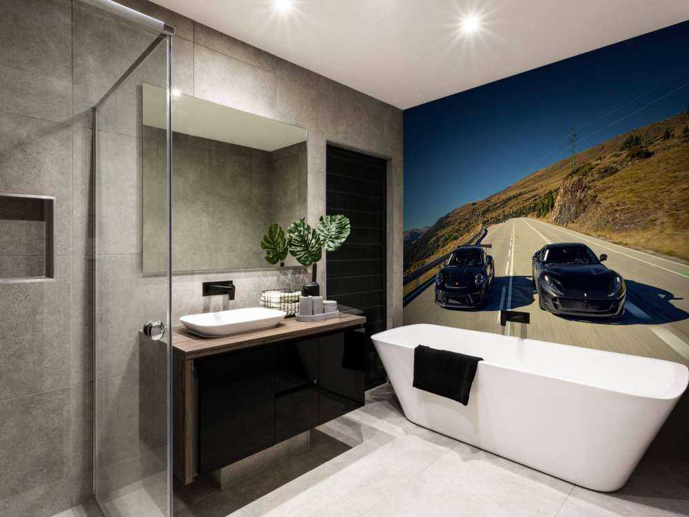 Black supercars in the mountains