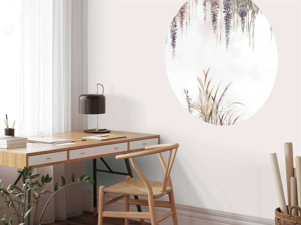 Wisteria and Field Grasses Beige