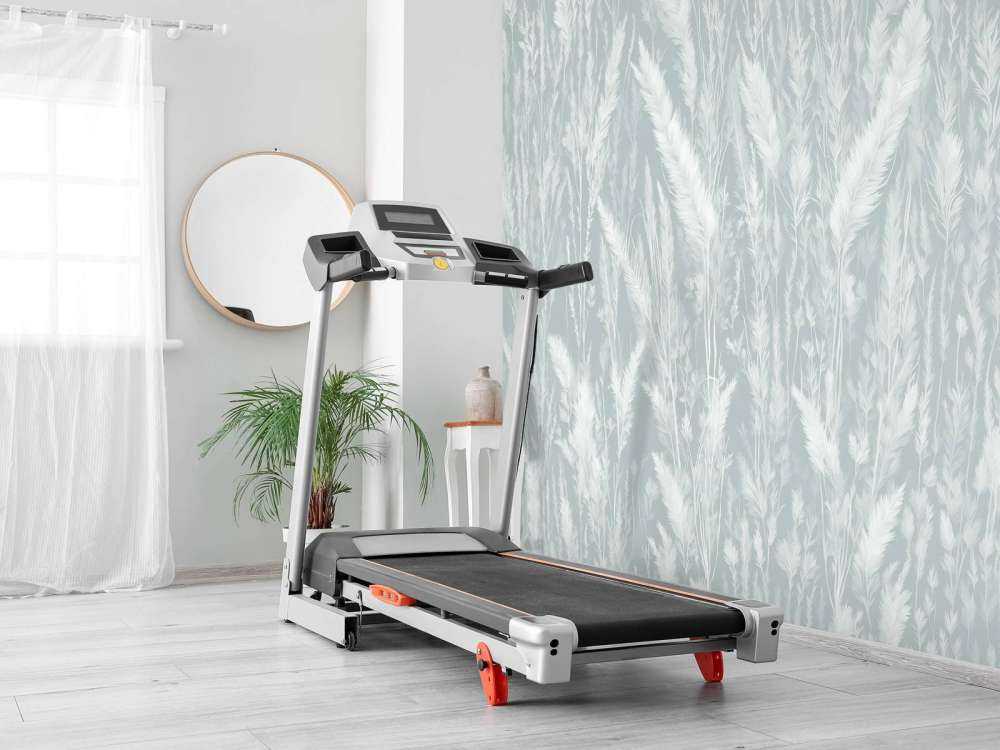 Wall of field grasses - mint green