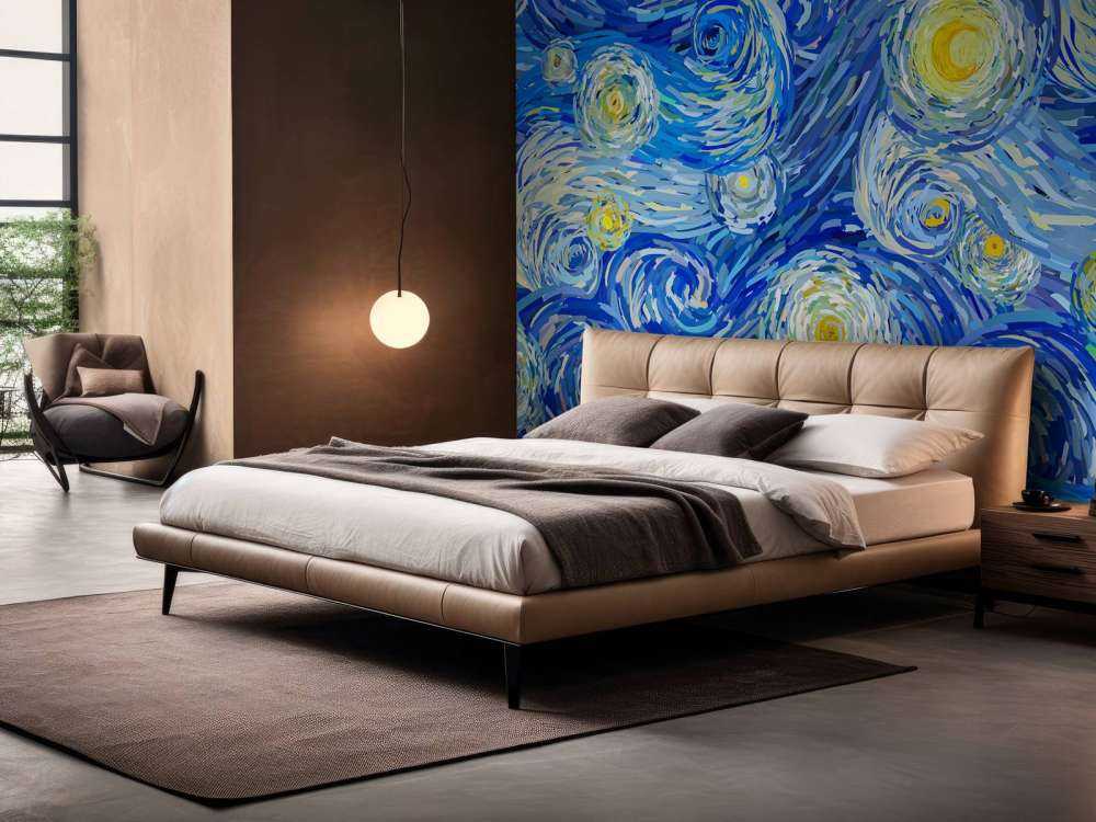 Starry night illustration