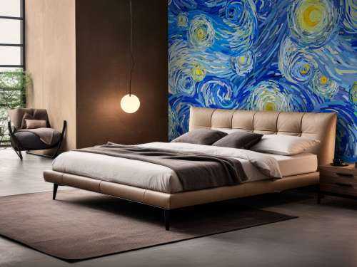 Starry night illustration