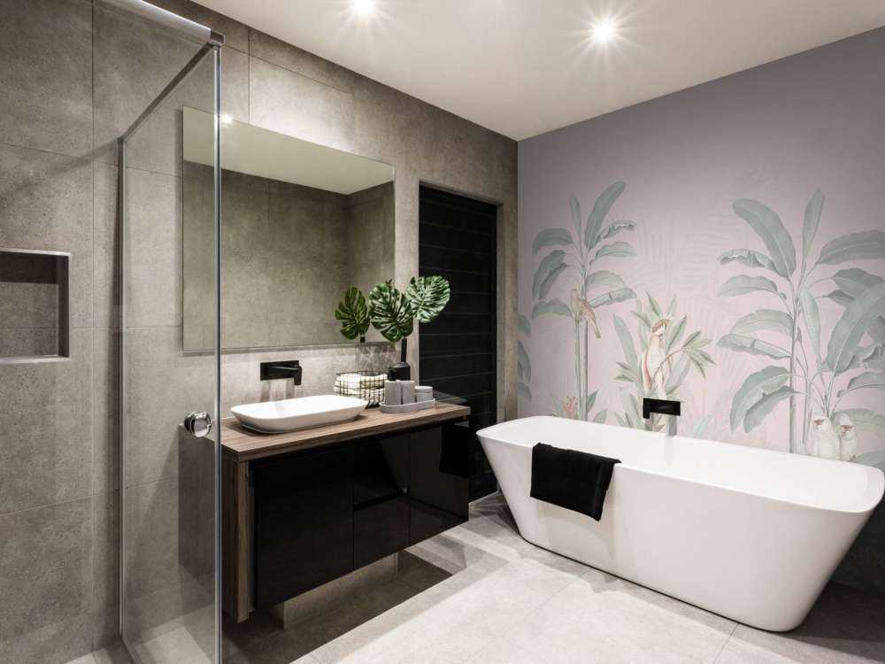 Vintage Jungle Landscape - blush pink