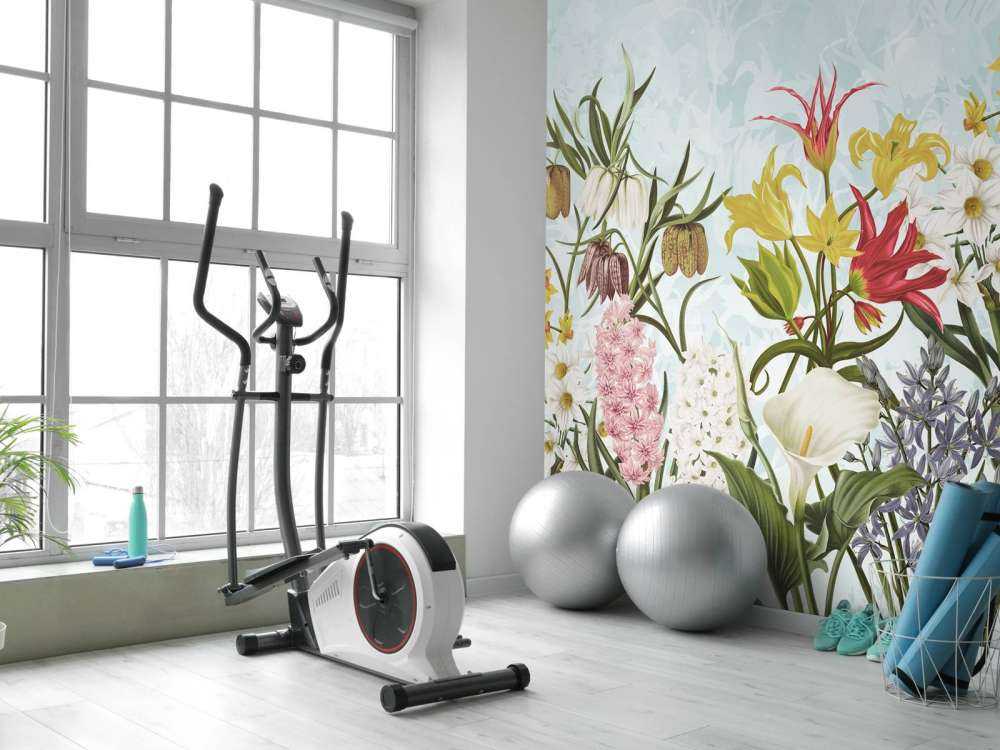 Spring Flowers - Soft Aqua Breeze