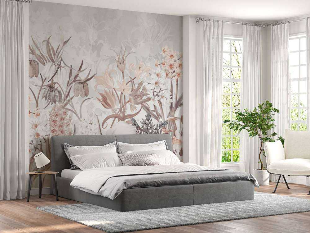 Spring Flowers - Ethereal Gray