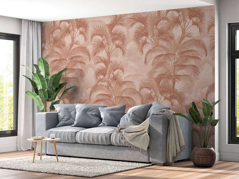 Tropical Vintage Palms - terracotta