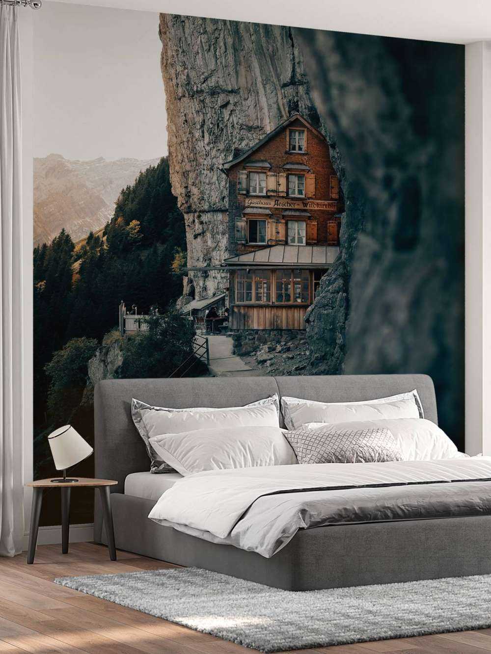 Mountain hut in the Alps