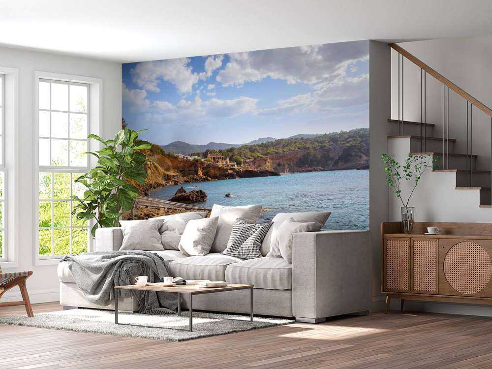 Uitzicht met blauw water