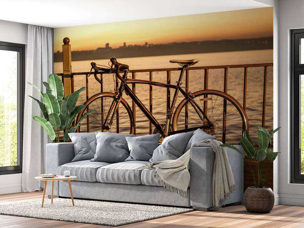 Racing bike by the water