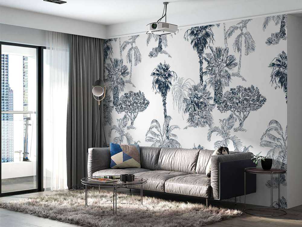 Tropical palms and trees