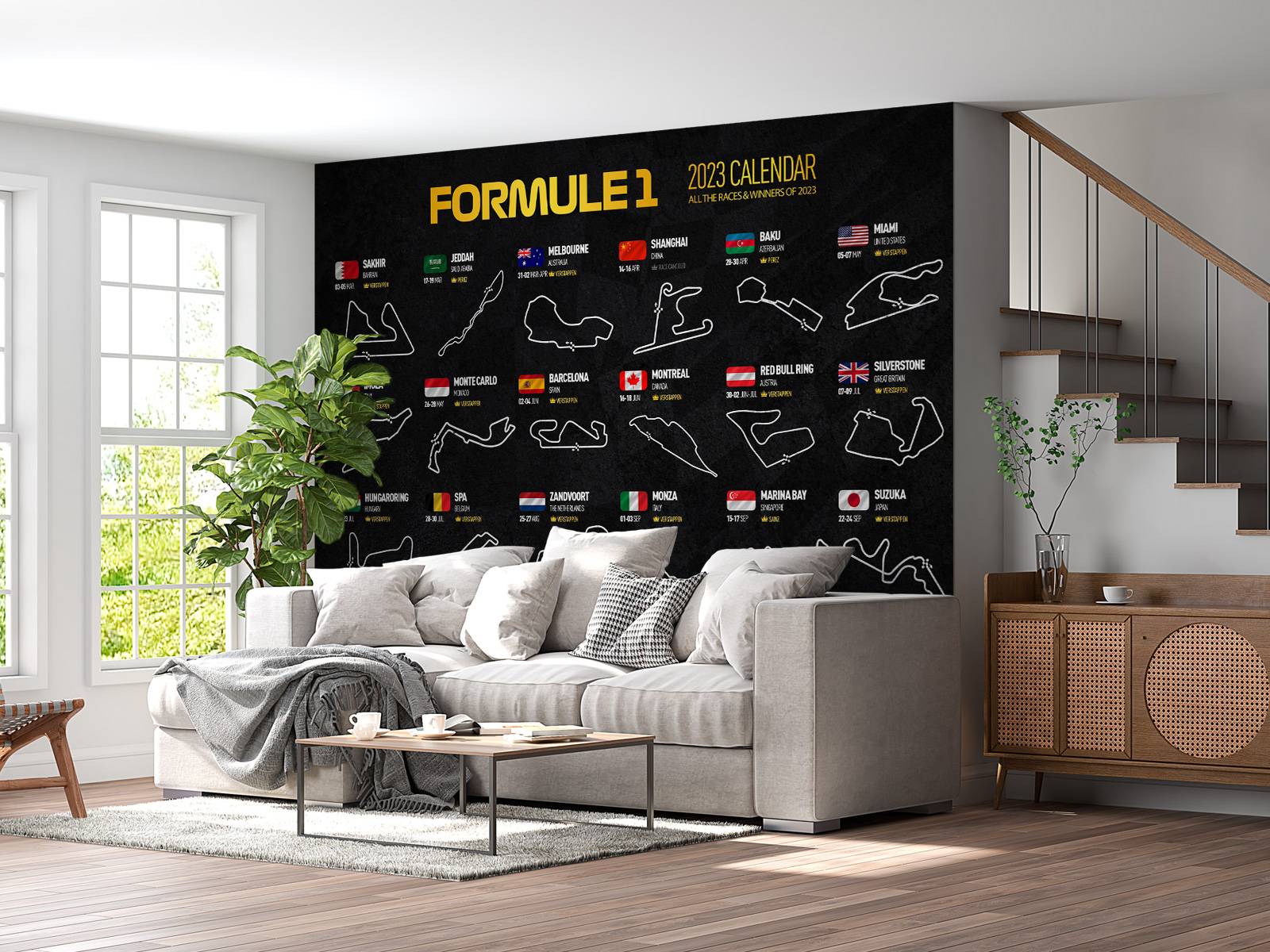 Formula 1 2023 - Winners map