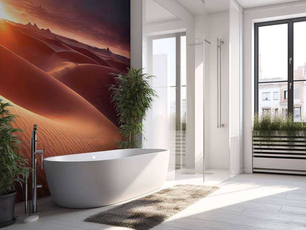 Zandduinen bij zonsondergang