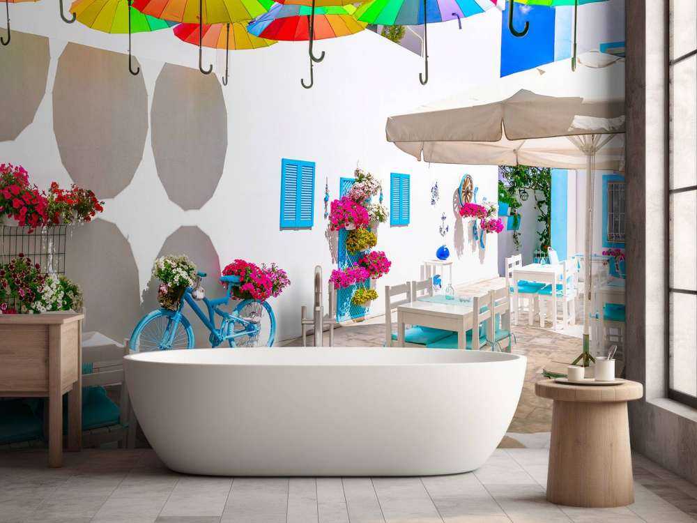 Vintage bike at a restaurant