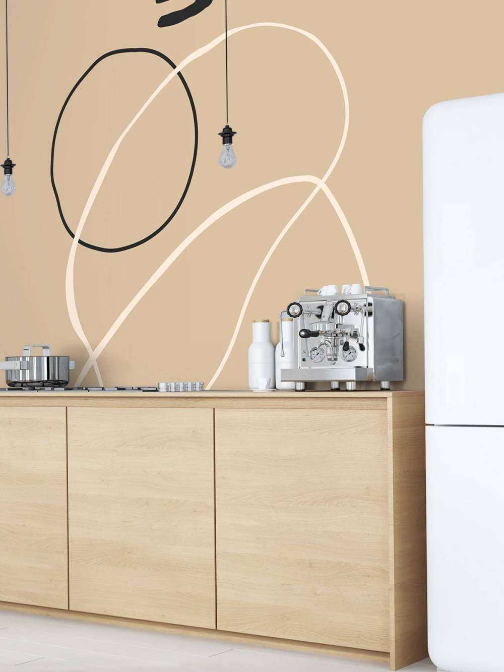 Minimalistische beige illustratie