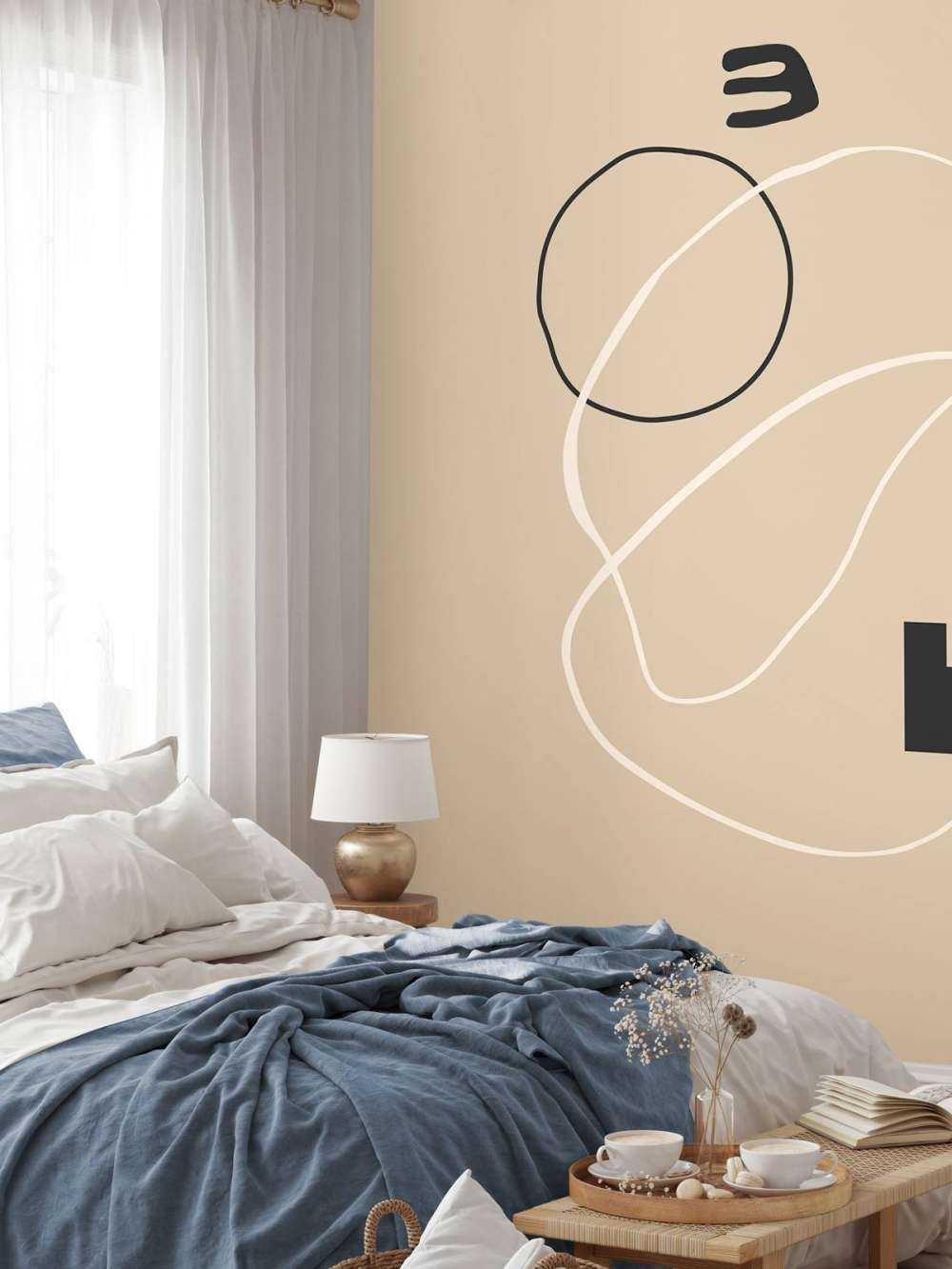 Minimalistische beige illustratie