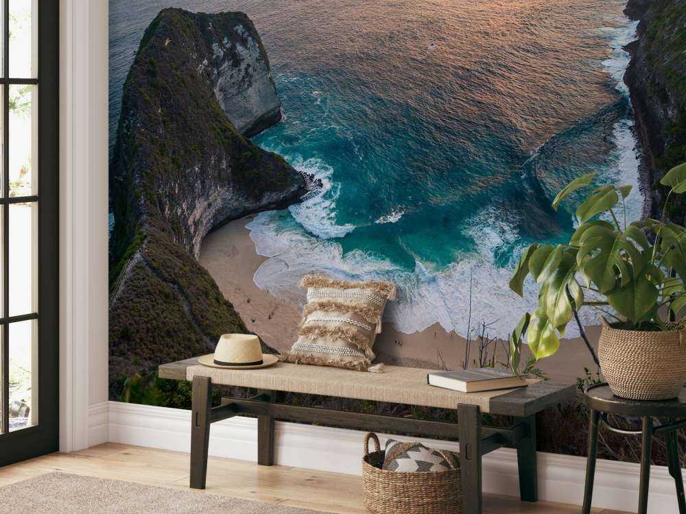 Zonsondergang op Kelingking strand