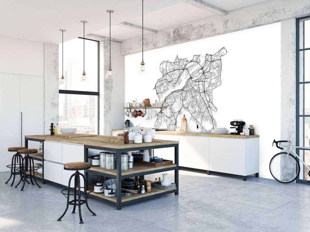 Plattegrond van Gotenburg, wit 