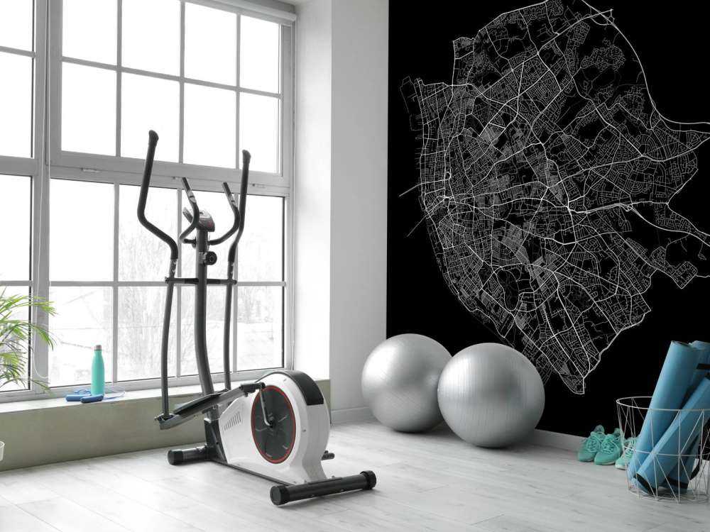 Plattegrond van Liverpool, zwart