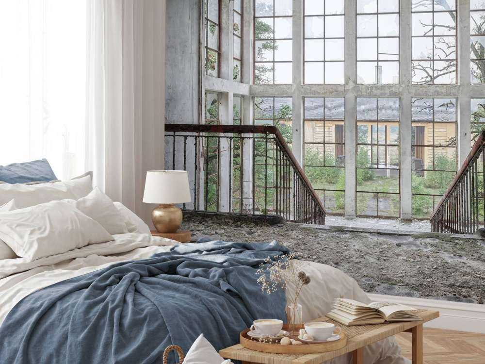 Stairs in abandoned building