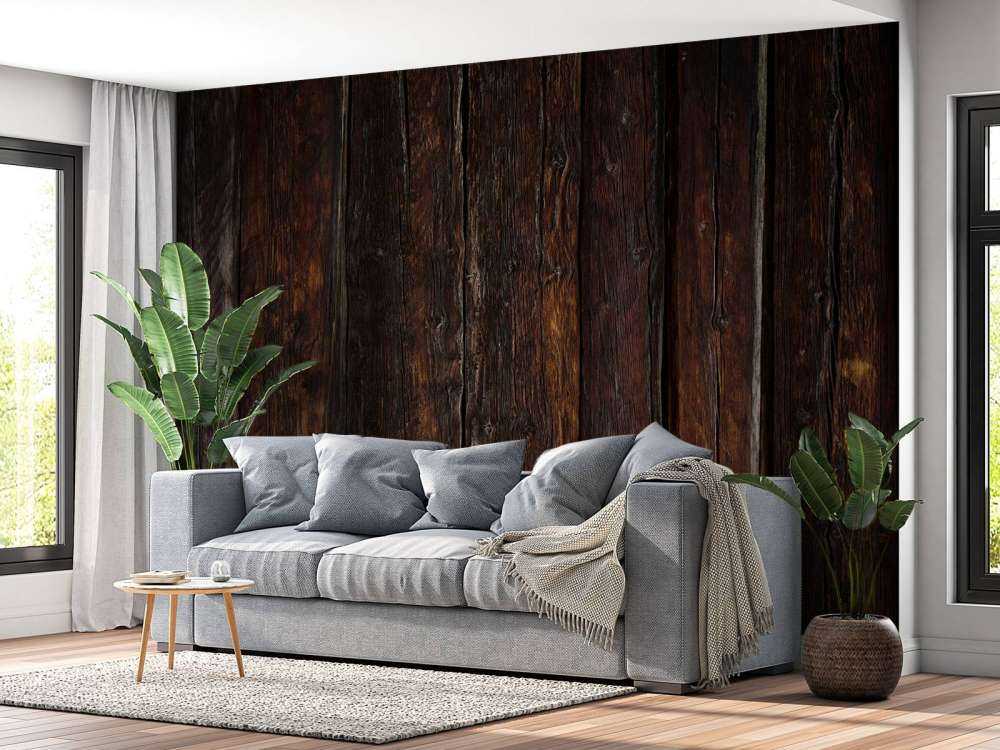 Burnt dark wood
