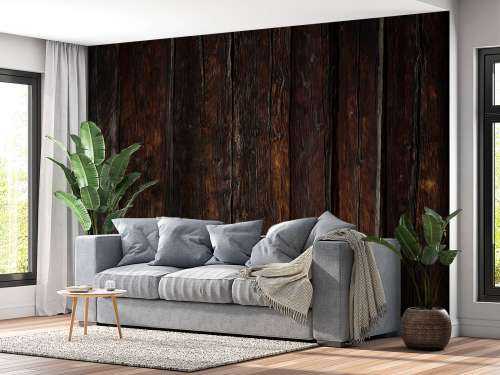 Burnt dark wood