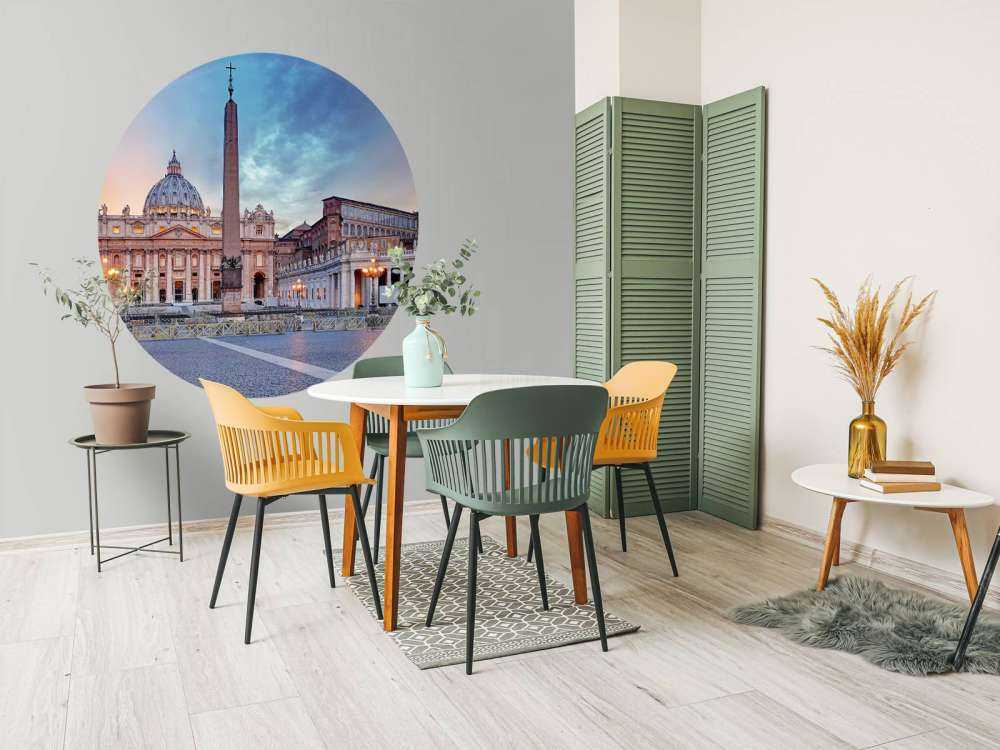 St Peter's Square with rainbow