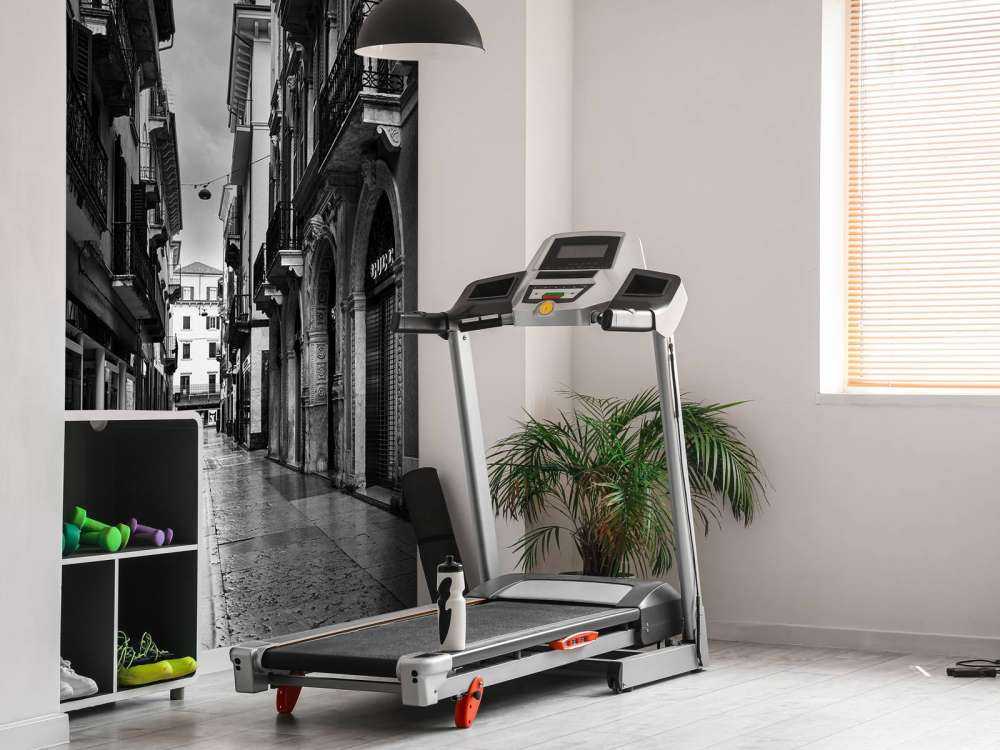 Shopping street in black and white