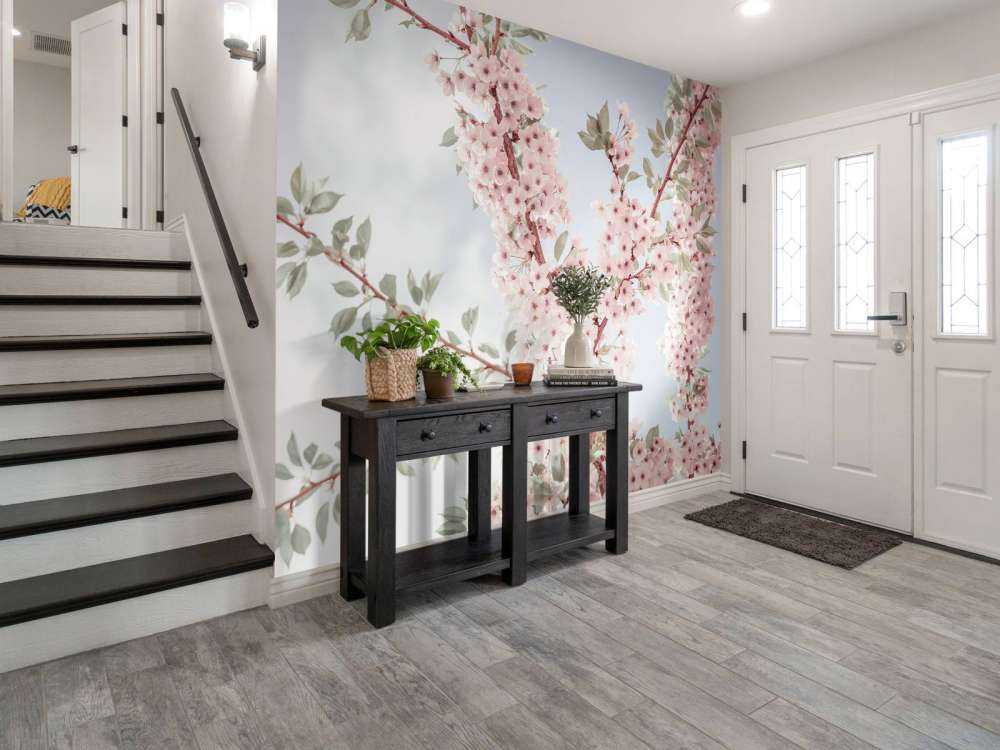 Blossom flowers from below