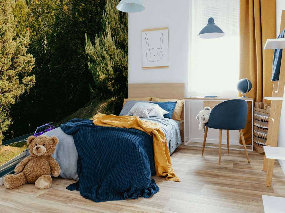 Purple Lamborghini Huracán in woodland landscape