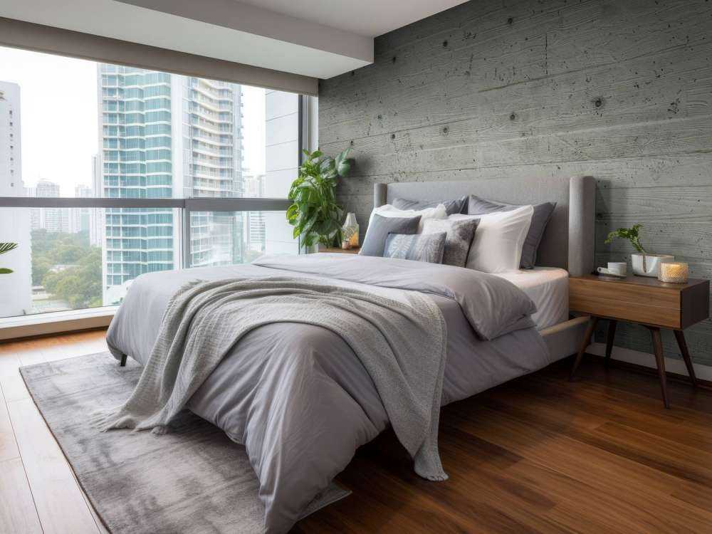 Concrete with wood look