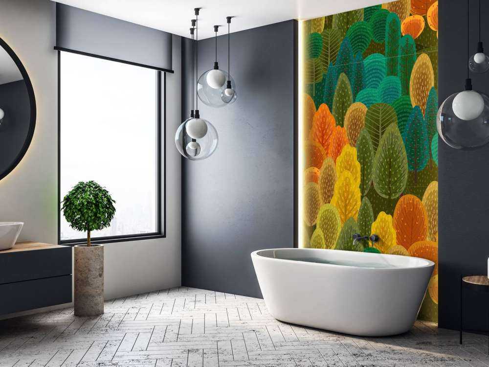 Kleurrijk bos patroon