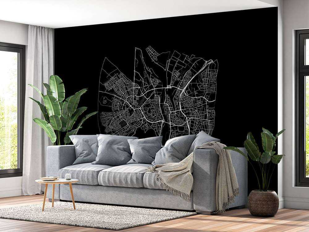 Map of Maastricht, black