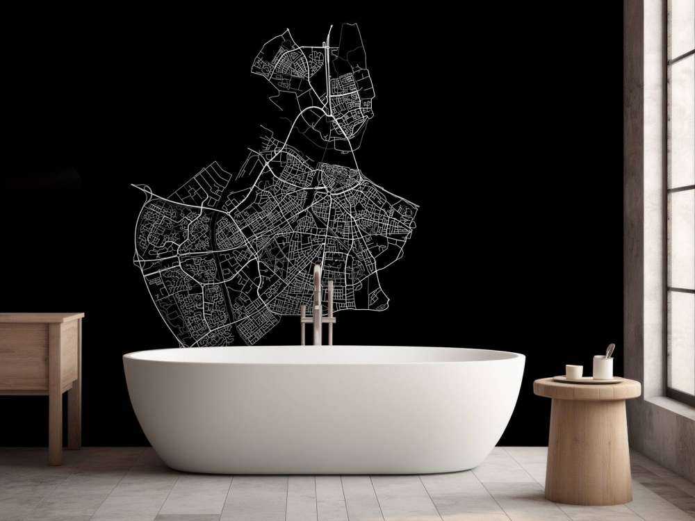 Map of Nijmegen, black